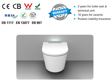 Smart toilet Certified Compliance Smart toilet Certified Compliance